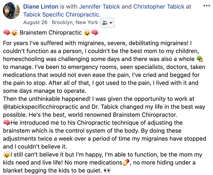 Chiropractic Brooklyn Testimonial Chiropractic Brooklyn Testimonial